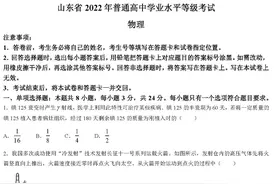 2022年高考物理——山东卷图片