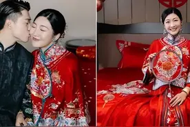 奥运冠军徐梦桃大婚！手戴金镯显贵气，央视贺喜，吴宣仪等祝福图片