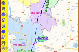 205国道临沂东绕城南延梅埠～郯城～新沂鲁苏界线路图图片