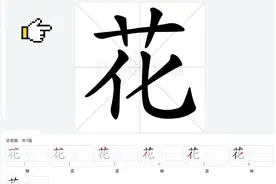 笔记花白米头布的写法图片