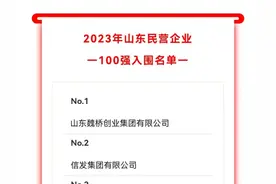 2023山东民企100强公示！淄博多家企业上榜图片