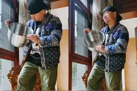 李保田儿子拿大锅赤脚跳舞！豪宅内景曝光，身高1米6被嘲像穿童装图片