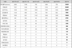 2021年12月豪华大型轿车交强险数：保时捷Panamera月销3290辆图片