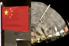 看了看月球上的五星红旗，美国登月又被质疑，美国旗为何能飘动？图片