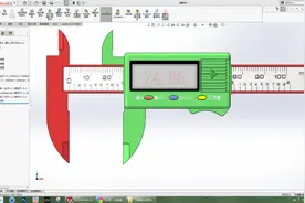 SolidWorks用两种方法制作：游标卡尺数显动画图片