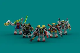 乐高W高达五小强，飞翼高达还会变形图片