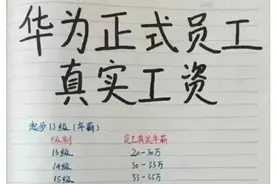 华为正式员工工资等级表，看完真让人羡慕图片