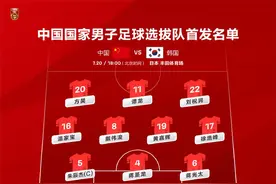 东亚杯中国男足0比3输给韩国队，朱辰杰乌龙丢球图片