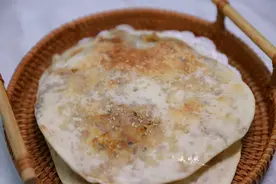 一碗面粉一碗馅，教您做家庭版鲜肉锅盔，烤箱平底锅都能做，好吃图片