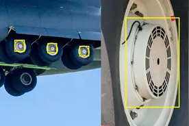 200吨的运20踩刹车，刹车盘瞬间3000度，14个轮胎靠风扇硬吹散热图片