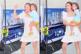 应采儿一家四口拍全家福，小儿子再被错认成女孩，网友催生三胎图片