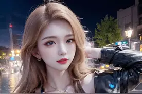 ​AI绘画：美女黑色皮衣紧身诱惑，这谁能驾驭得住？图片