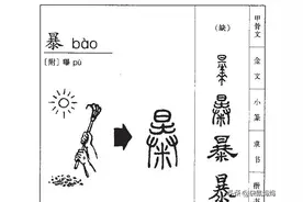每日了解一个汉字——暴图片