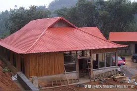 合成树脂瓦应用在农场屋面上的好处，比彩钢瓦、石棉瓦更加耐用图片