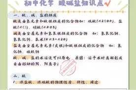 初中化学全部知识点都在这份笔记里面，人手一份，不考满分都难！图片