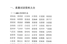 小学各种叠词词语大全+专项训练（各年级适用）建议打印每日诵读图片