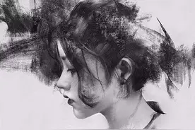 一组生动的女性人物素描绘画作品（图）图片