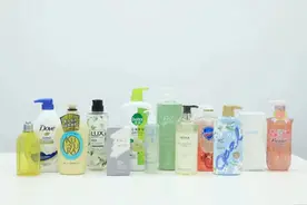 13款沐浴露测试：一款甲醛超标；上水和肌检出刺激性防腐剂，且标签未标明图片