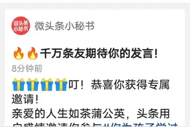 收到头条君的通知，及时有效互动，会带来意想不到的收获。图片