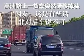 高速路上一货车突然漂移掉头 网友:这是有些话非对后车说不可图片