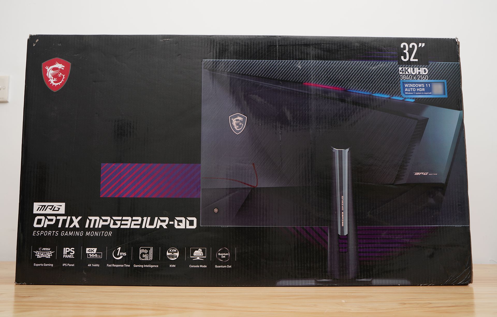 MSI MPG321UR-QD 4K 144Hz电竞显示器_微星MPG321UR-QD量子点显示器评测_电脑显示器有4k的吗