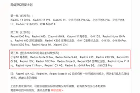 小米 MIUI 13 稳定版第三批更新名单出炉，覆盖 16 款机型图片