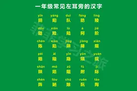 一年级偏旁部首双耳旁，一年级双耳旁的汉字，双耳旁考试知识点图片
