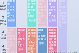 大学一周几节课？华中科技大学“花式课表”曝光，网友：太拼了！图片