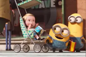 笑个不停，手拿香蕉的小家伙，让人心情愉悦的《小黄人大眼萌》图片