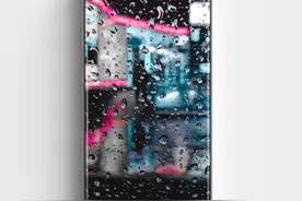 玻璃上的雨滴手机壁纸图片