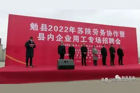 勉县举行2022年苏陕劳务协作暨县内企业用工招聘会图片