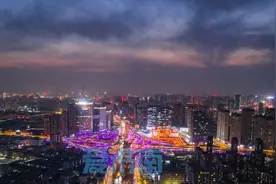 灯如彩虹桥如龙，全福立交桥点“靓”夜济南图片