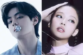 BLACKPINK珍妮和BTS V在热恋？网友曝光珍妮陪V一起做发型合照图片