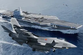 福建舰强大阵容曝光！70架舰载机齐飞，歼15T与歼35完美搭配！图片