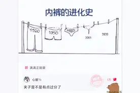 搞笑图片幽默段子笑话：内裤的进化史图片