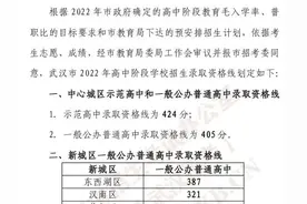武汉2022中考最新分数线图片