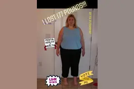 外国40岁女生减重180斤，分享比基尼照，却被嘲太老、腿像融化了图片