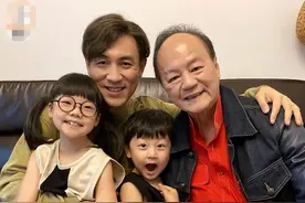 众星过父亲节，狄龙3代同堂，陈龙罕晒俩娃，张纪中一家去游乐园图片