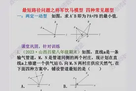 最短路径问题，将军饮马模型，4种常考题型，25题专练突破图片