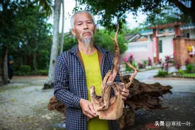 海南文昌一位大爷，收藏上百根木头，看着很一般居然价值好几百万图片
