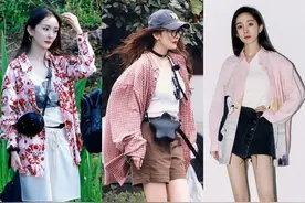 被杨幂种草了“衬衫敞穿+短裤”，看似简单，细节还挺多图片