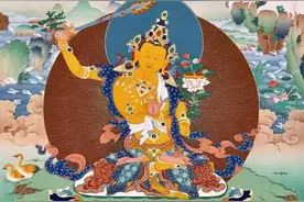 拉萨唐卡《文殊菩萨》图片