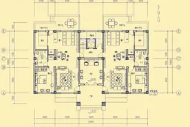 乡村自建住宅14（20米×11米）兄弟双拼图片