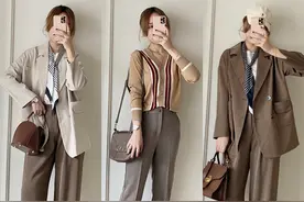 普通人穿衣无需太复杂，跟着这位博主学基础色一衣多穿，简单气质图片