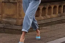 讲真，夏天还是穿“九分裤+低跟鞋”最高级显瘦，每一套都想照穿图片