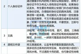 明日9点开考！高考生须携带的物品清单来了，请对照检查！图片