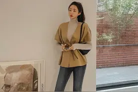 同样是针织衫，看完“开衫”和“高领衫”的区别，怎么选一目了然图片