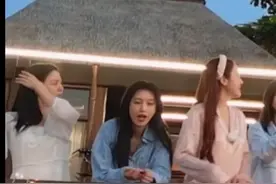 唐诗逸海边热舞，舞姿宛如云絮，转圈时动作较大不小心露出安全裤图片