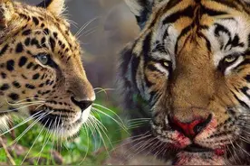 当花豹遇到老虎，为何双方经常大打出手？花豹和老虎谁更厉害？图片