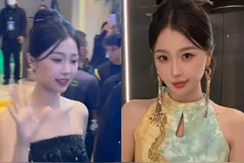 甜妹脸御姐身材，虞书欣太辣了，连换2套中式战袍，惊艳泰国粉丝图片